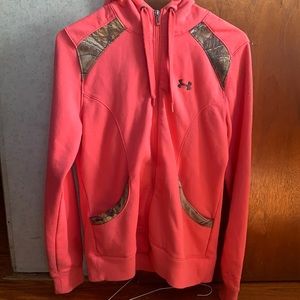 XL Under Armour Pink and Camo Jacket